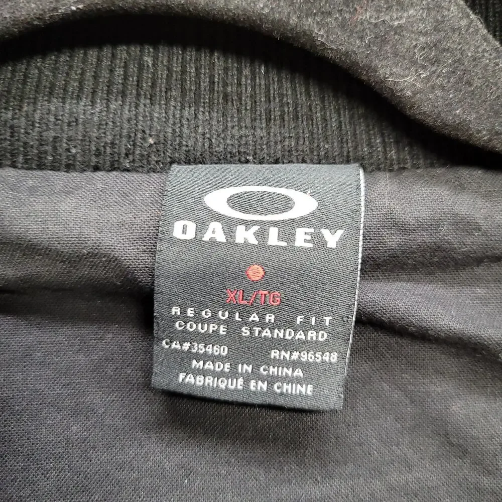 Oakley Mens XL Black Full Zip Utility Field Jacket Regular Fit Casual Coat